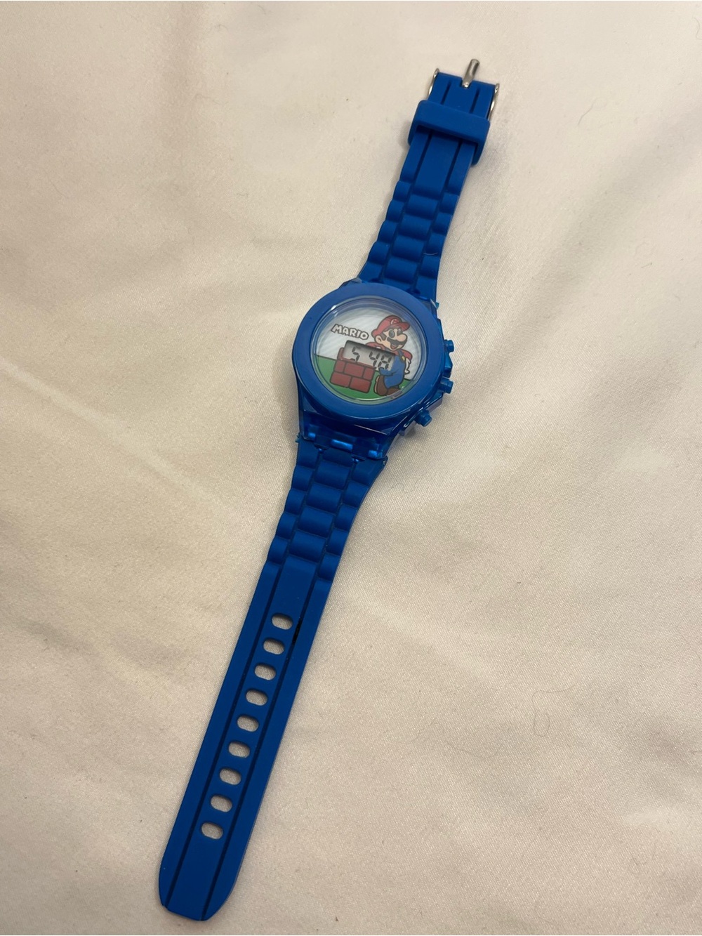 Super Mario Kids Digital Watch Blue Accutime 2024 Nintendo Open Box